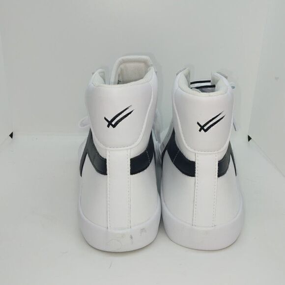 William Rast Rachel Zoe Mens NEW White w/Black Accents Leather Sneakers - sz. 12 - Picture 4 of 6